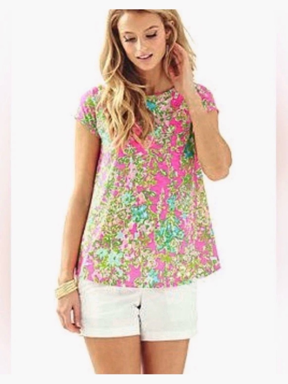 NWT Lilly Pulitzer BETSEY TOP Flamingo Pin 🦩 Southern charm XXS, XS - Picture 3 of 6